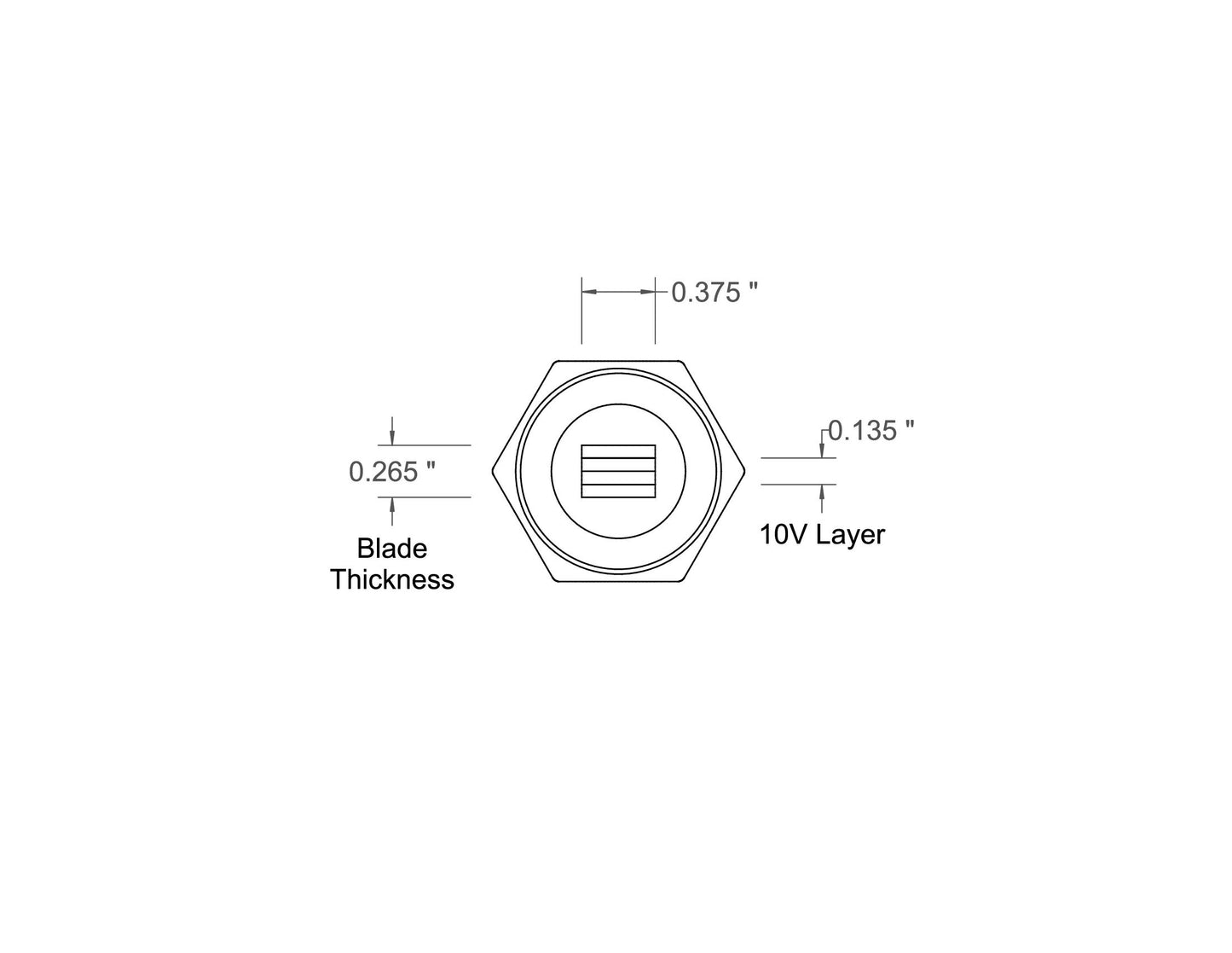 Skew Chisel 3/8" Laminated 10V with Removable Bolster — view 7