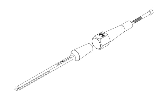 Beading & Parting Tool 1/4" Laminated 10V with Removable Bolster — alternate view
