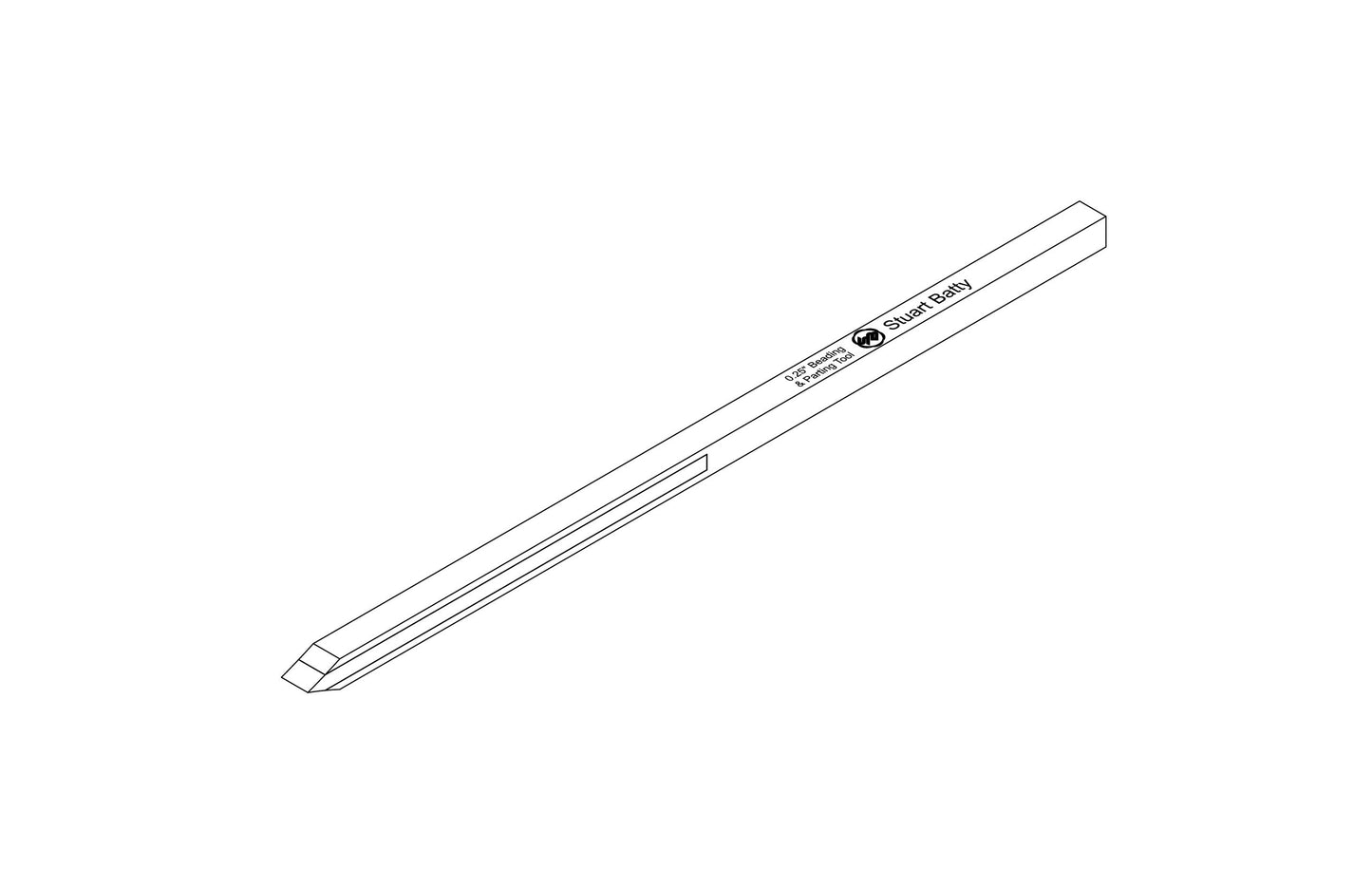 Beading & Parting Tool 1/4" Laminated 10V with Removable Bolster — view 7