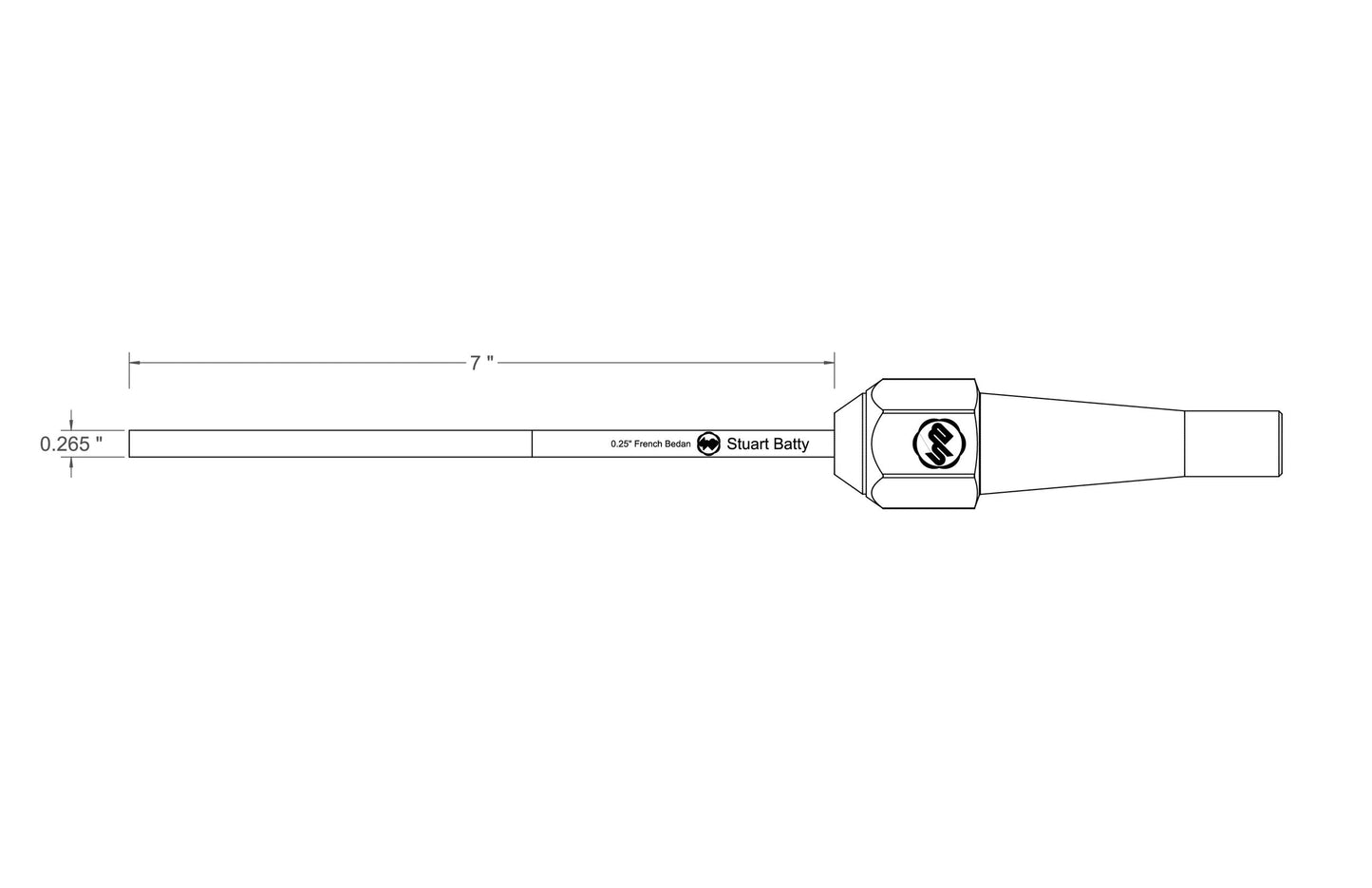Bedan (French Style) 1/4" Laminated 10V with Removable Bolster — close-up