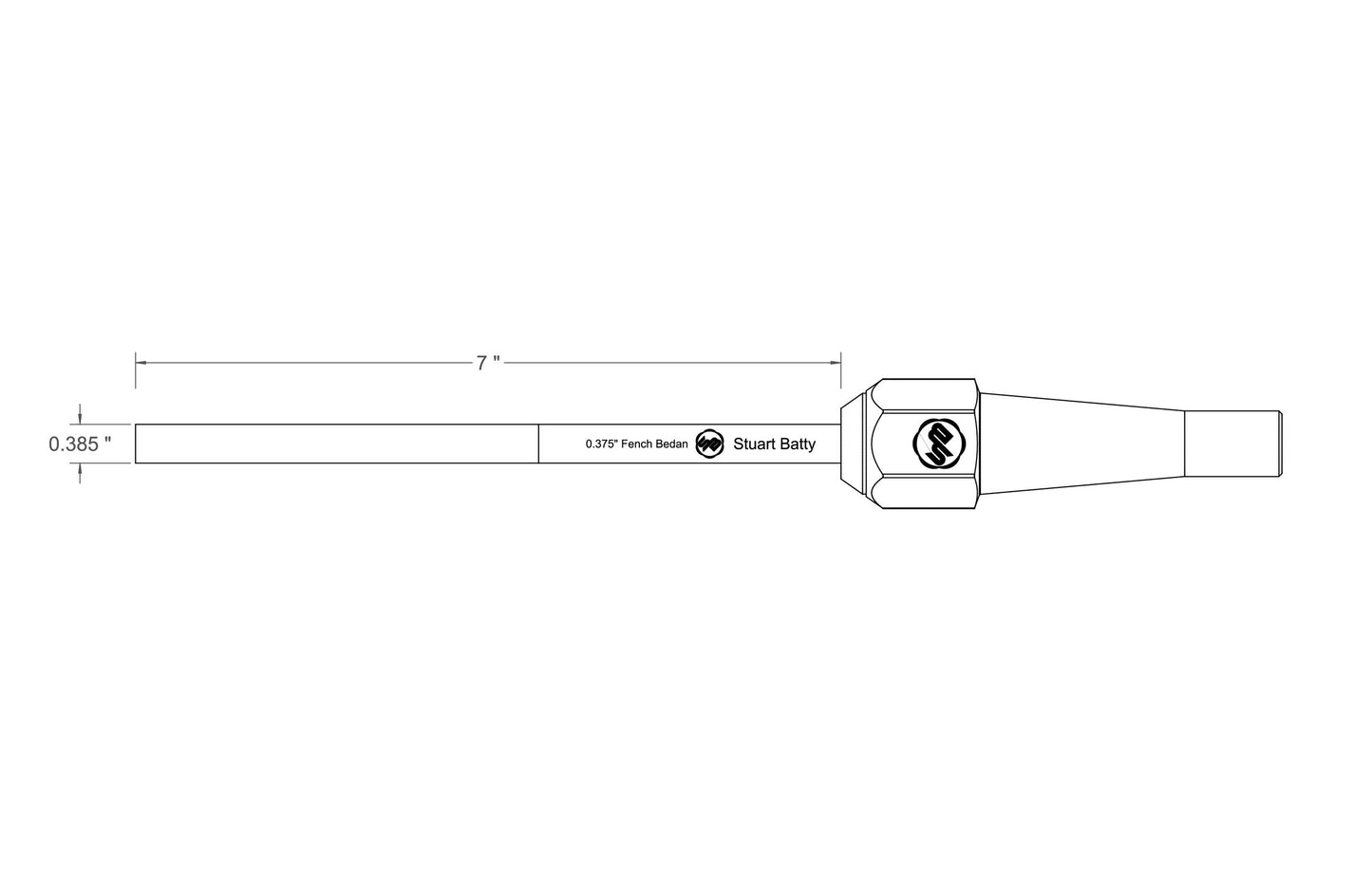 Bedan (French Style) 3/8" Laminated 10V with Removable Bolster — close-up