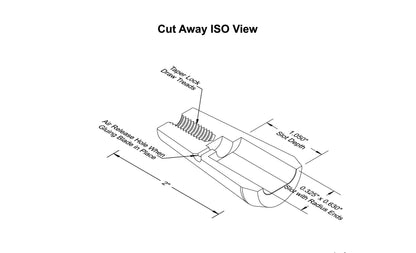 Bolster with 0.325" x 0.630" Slot (Radius Ends) Removable Insert — view 8