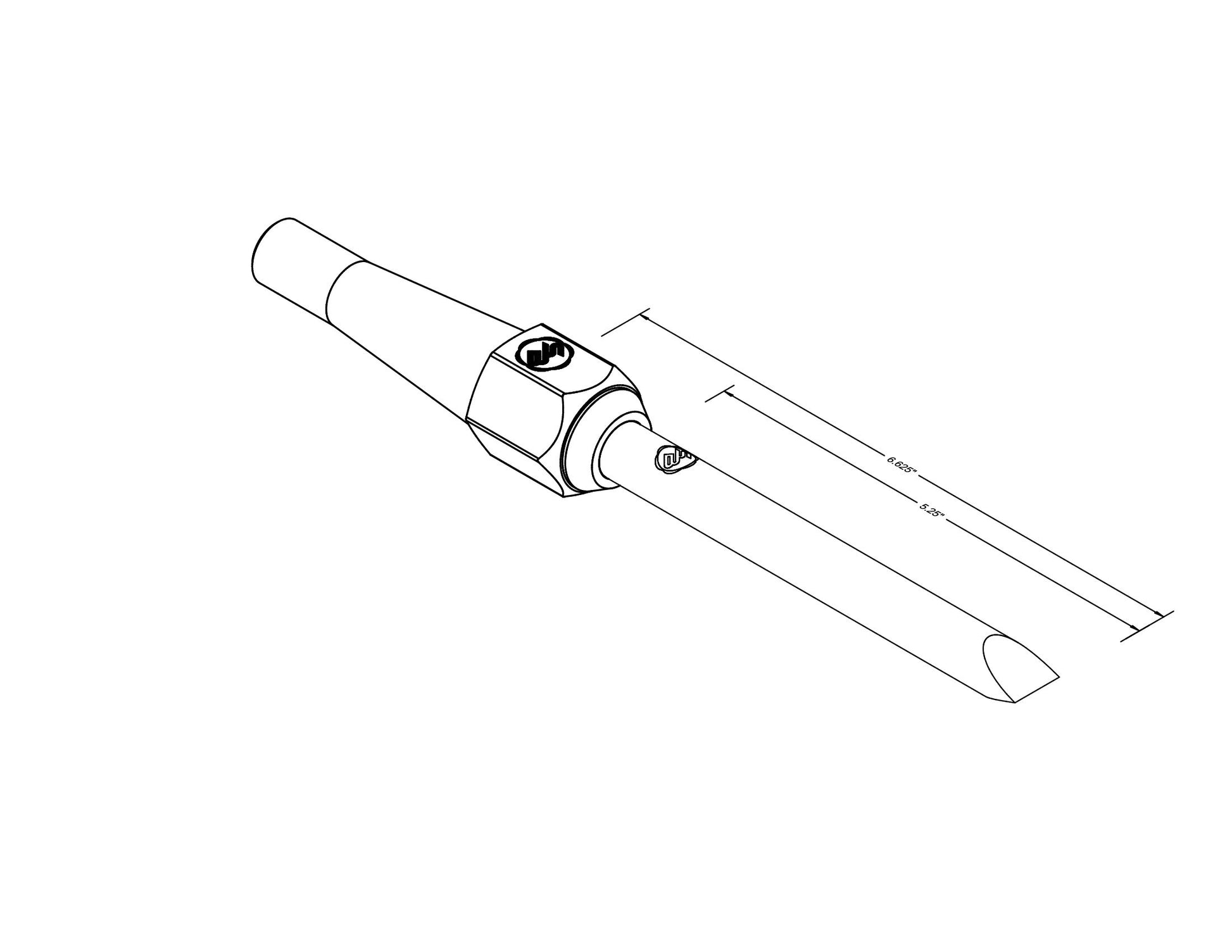 10V Round Bar 9/16" Square Across Chisel/NRS with Removable Insert Bolster — view 5