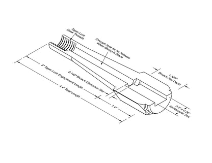 Taper Lock Bolster with 0.500" x 0.260" Rectangular Slot - Insert Type — view 8