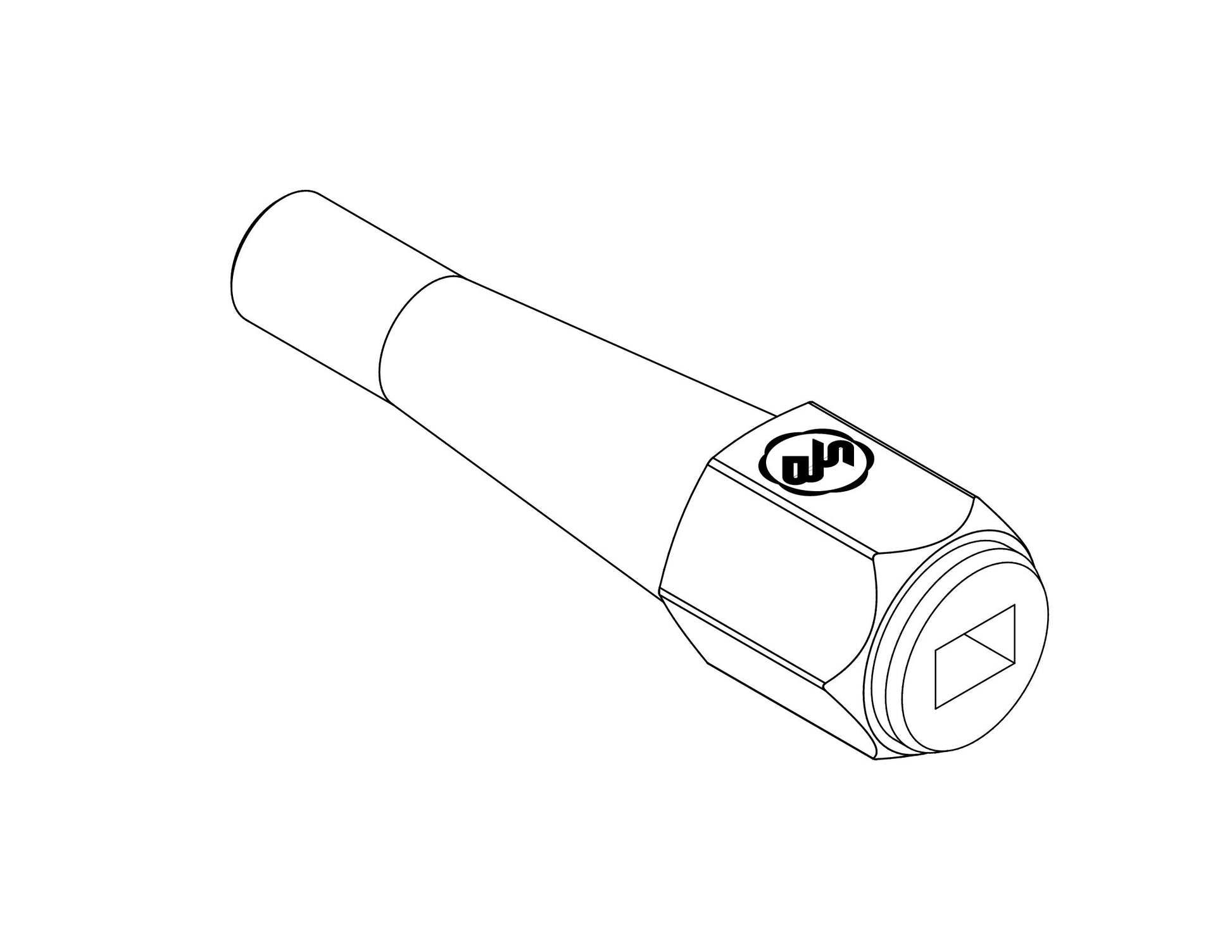 Taper Lock Bolster with 0.500" x 0.320" Rectangular Slot - Insert Type — view 5