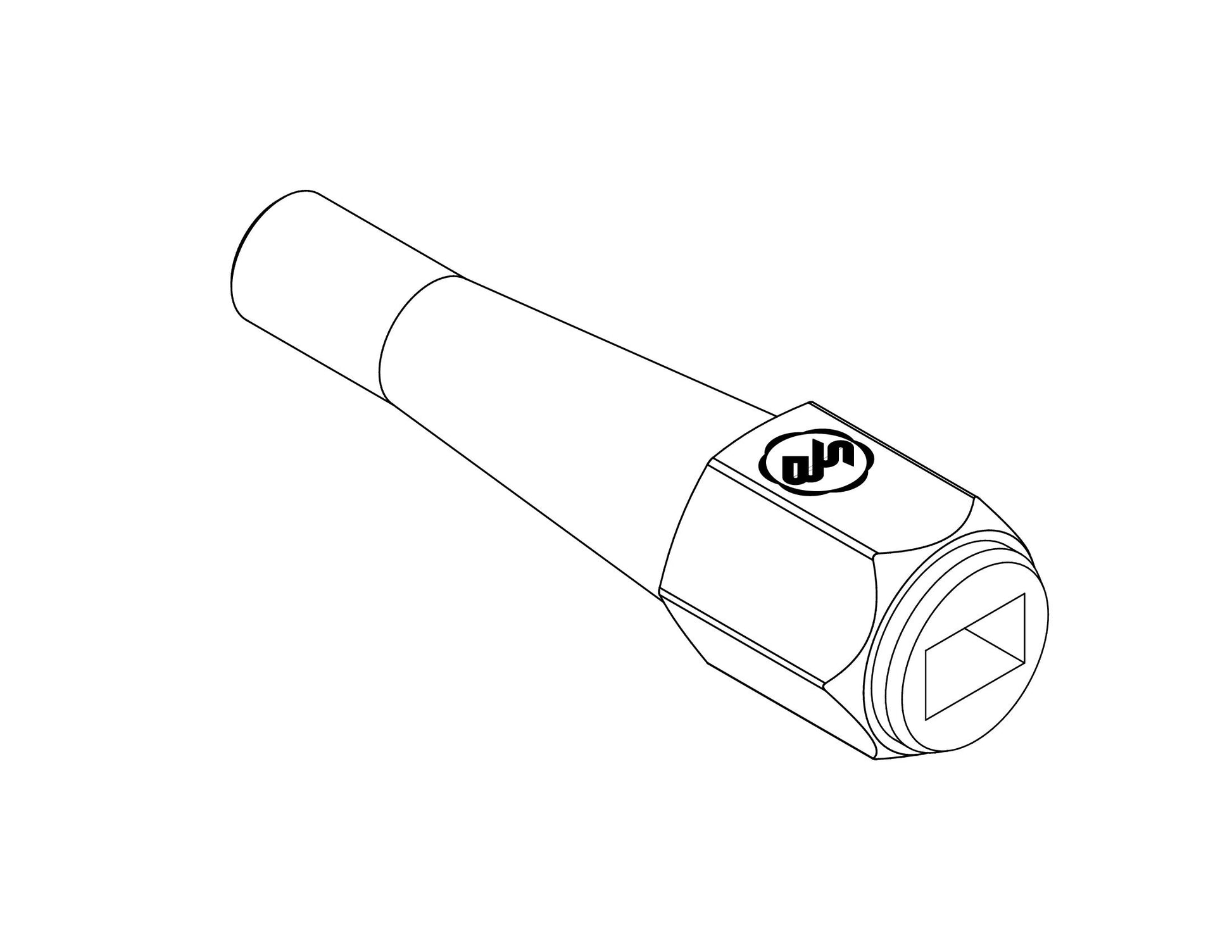 Taper Lock Bolster with 0.625" x 0.380" Rectangular Slot - Insert Type — view 5