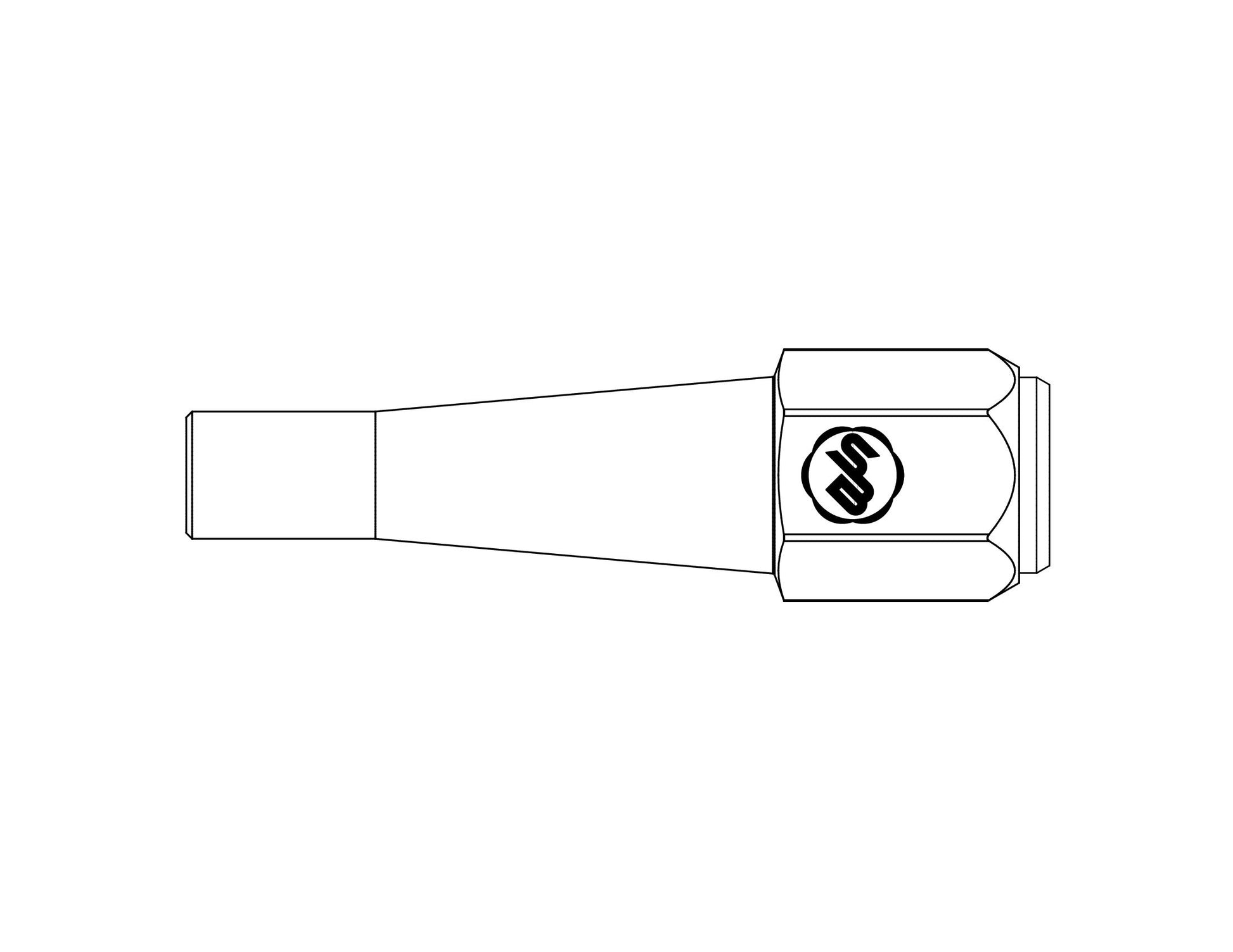 Taper Lock Bolster with 0.625" x 0.380" Rectangular Slot - Insert Type — view 6