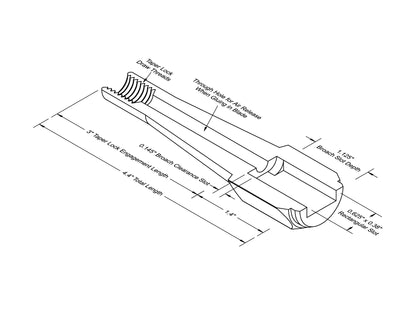 Taper Lock Bolster with 0.625" x 0.380" Rectangular Slot - Insert Type — view 7
