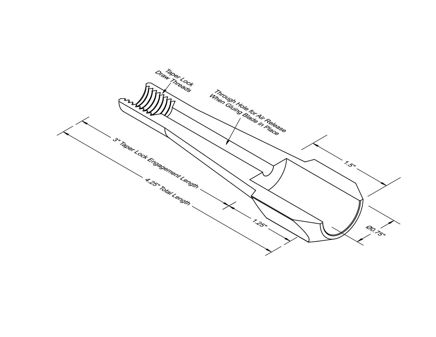Classic Taper Lock Bolster 3/8" - 7/8" Diameter Hole — view 10