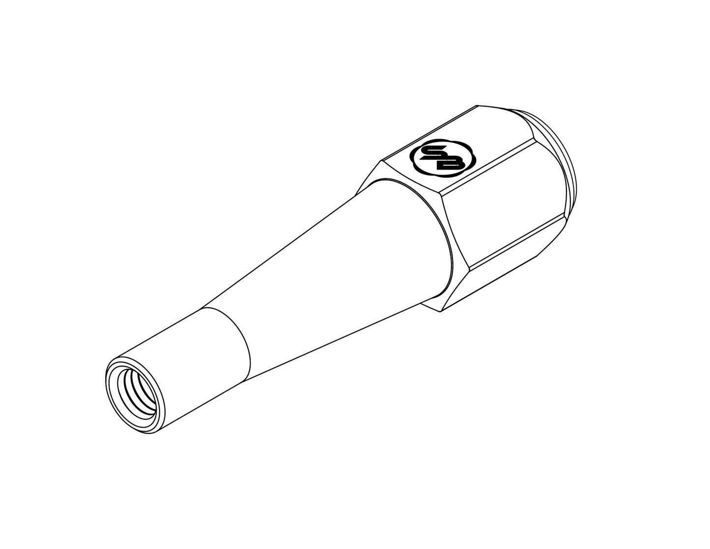 Taper Lock Bolster with 0.380" x 0.380" Square Hole - Insert Type — close-up