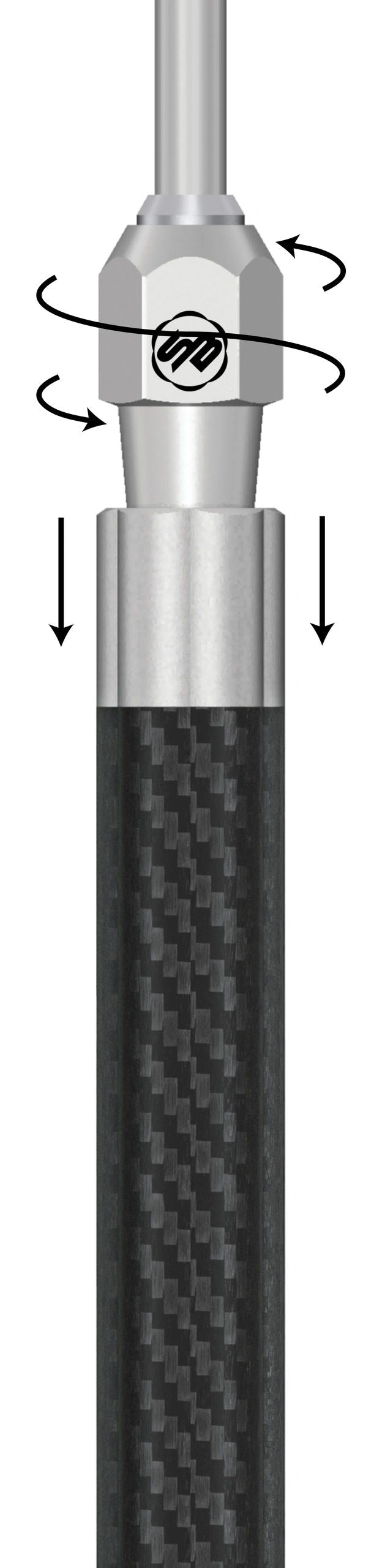 Classic Taper Lock Handle 7" - 48" — close-up