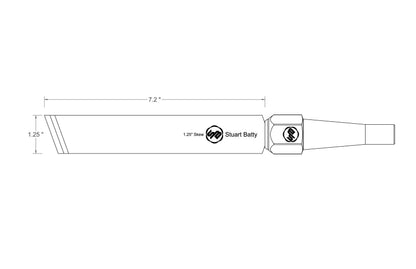 Skew Chisel 1 1/4" Laminated 10V with Removable Bolster — close-up