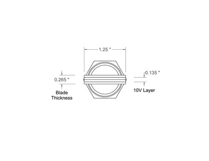Skew Chisel 1 1/4" Laminated 10V with Removable Bolster — view 7