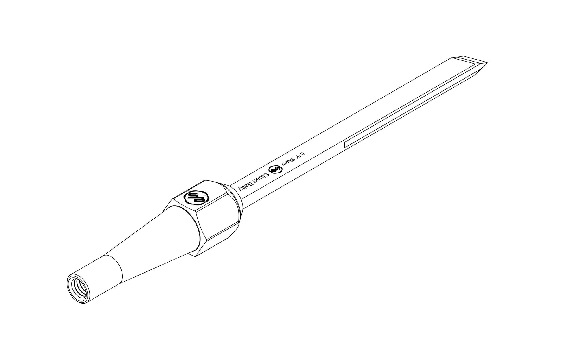 Skew Chisel 1/2" Laminated 10V with Removable Bolster — view 5