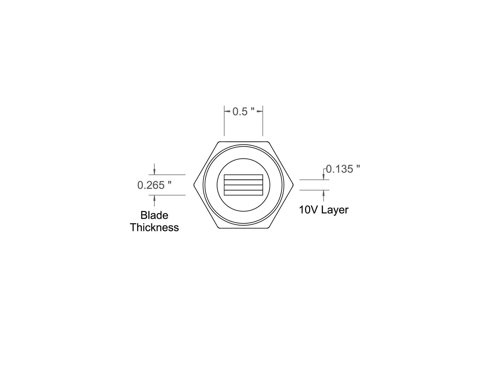 Skew Chisel 1/2" Laminated 10V with Removable Bolster — view 7