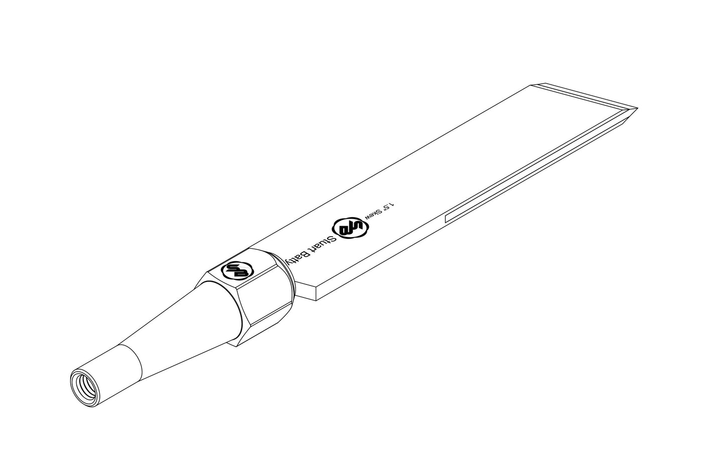 Skew Chisel 1 1/2" Laminated 10V with Removable Bolster — view 5