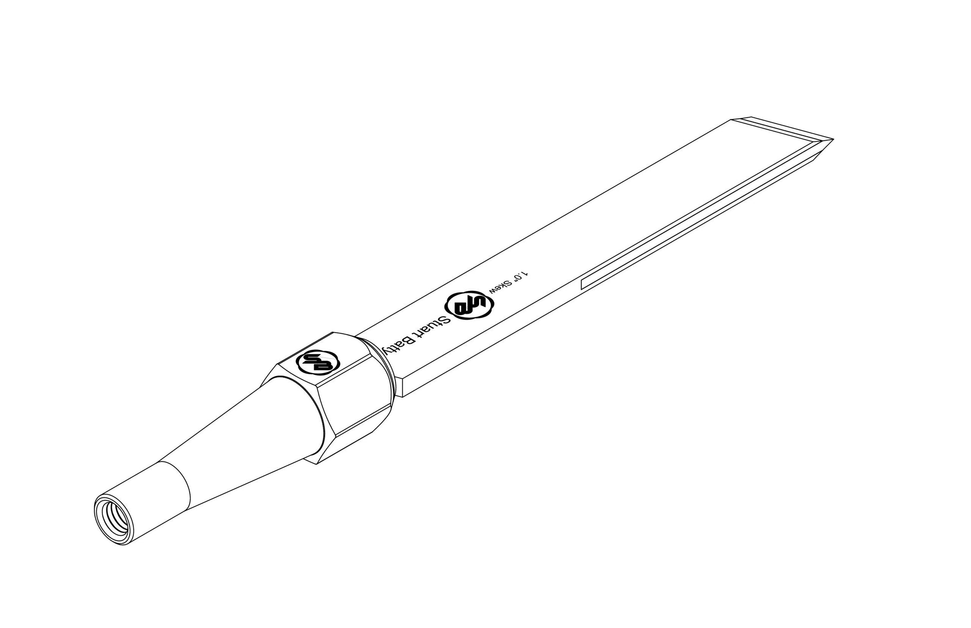 Skew Chisel 1" Laminated 10V with Removable Bolster — view 5