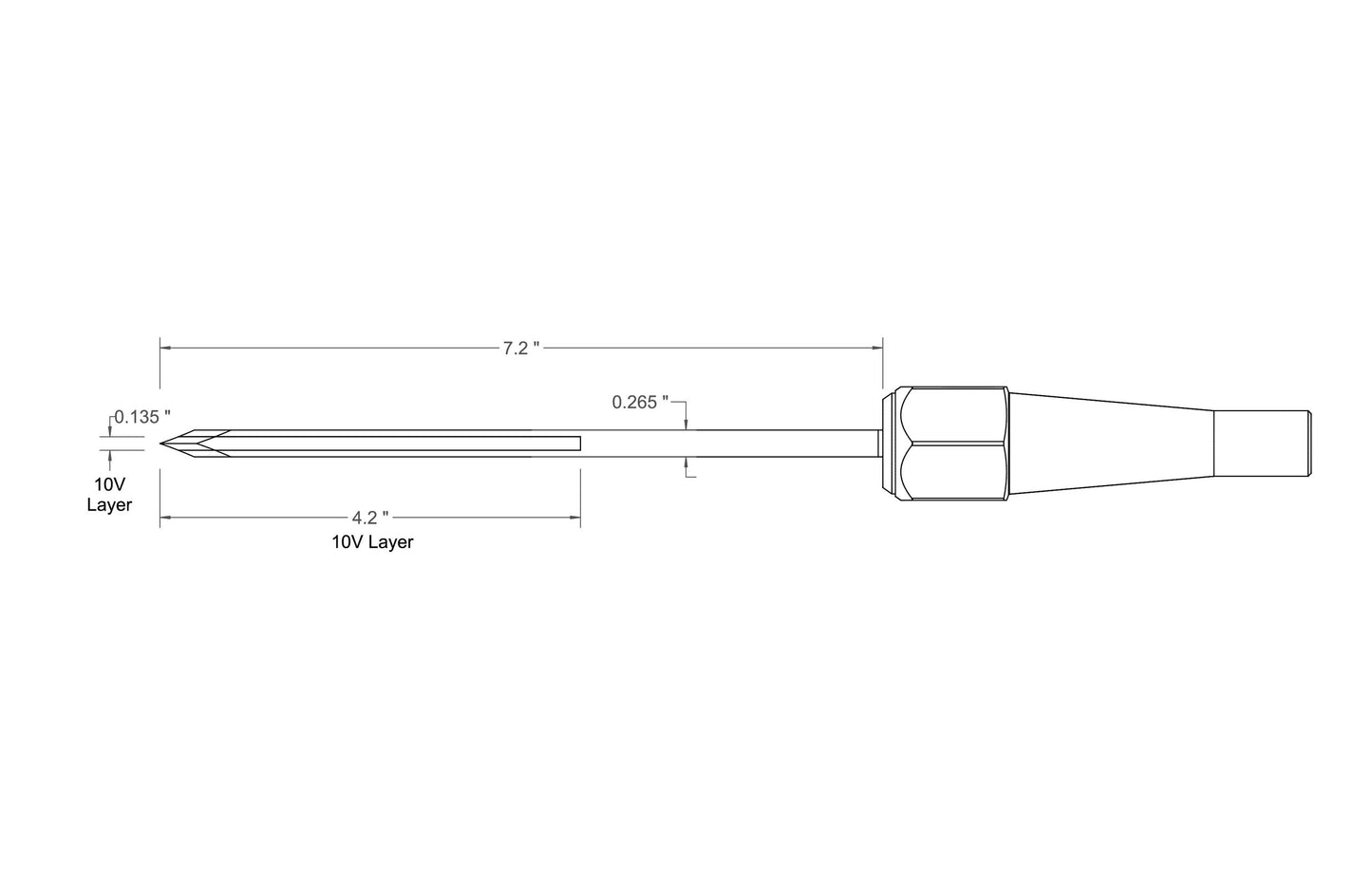 Skew Chisel 1" Laminated 10V with Removable Bolster — view 6