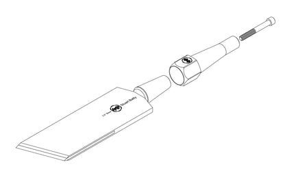Skew Chisel 2 1/2" Laminated 10V with Removable Bolster — detail view