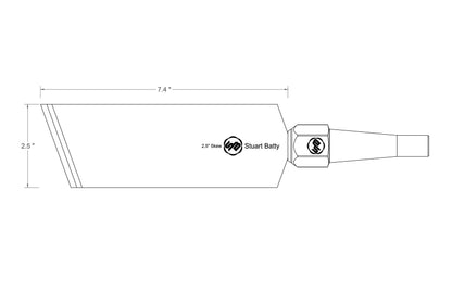 Skew Chisel 2 1/2" Laminated 10V with Removable Bolster — close-up