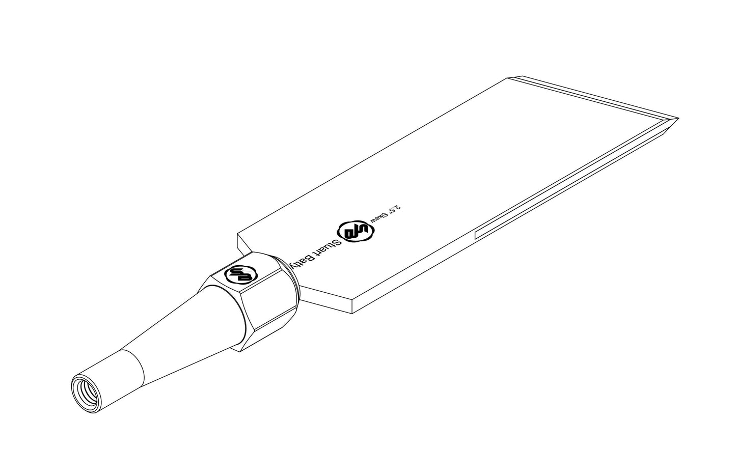 Skew Chisel 2 1/2" Laminated 10V with Removable Bolster — view 5