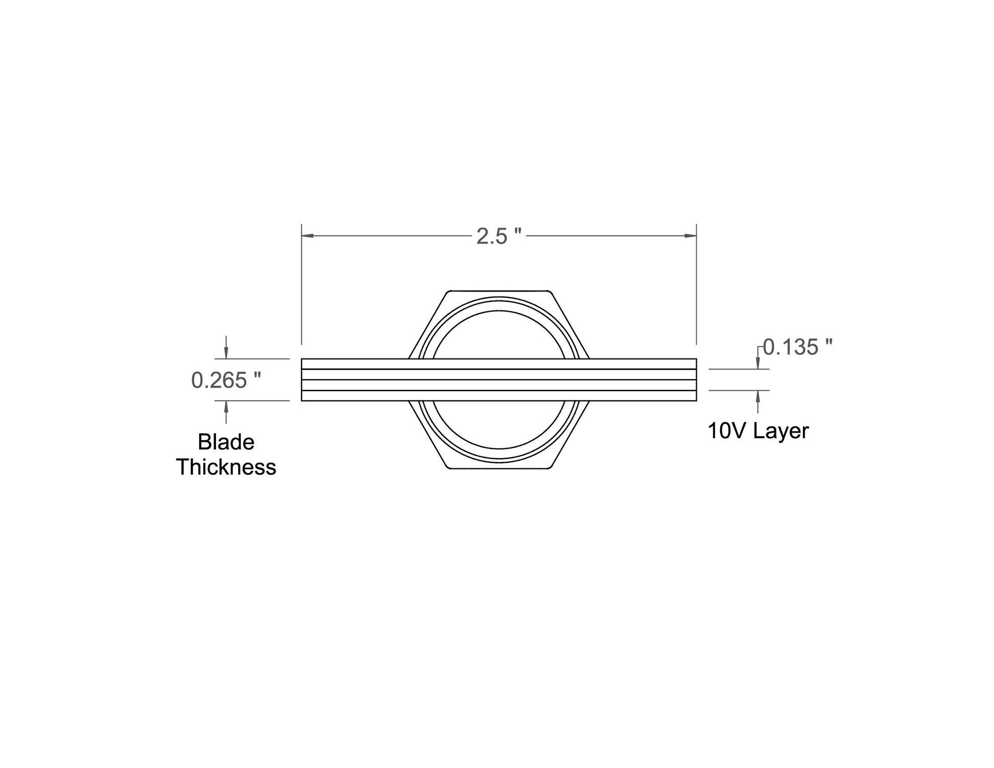Skew Chisel 2 1/2" Laminated 10V with Removable Bolster — view 7