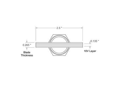 Skew Chisel 2 1/2" Laminated 10V with Removable Bolster — view 7