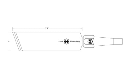 Skew Chisel 2" Laminated 10V with Removable Bolster — close-up