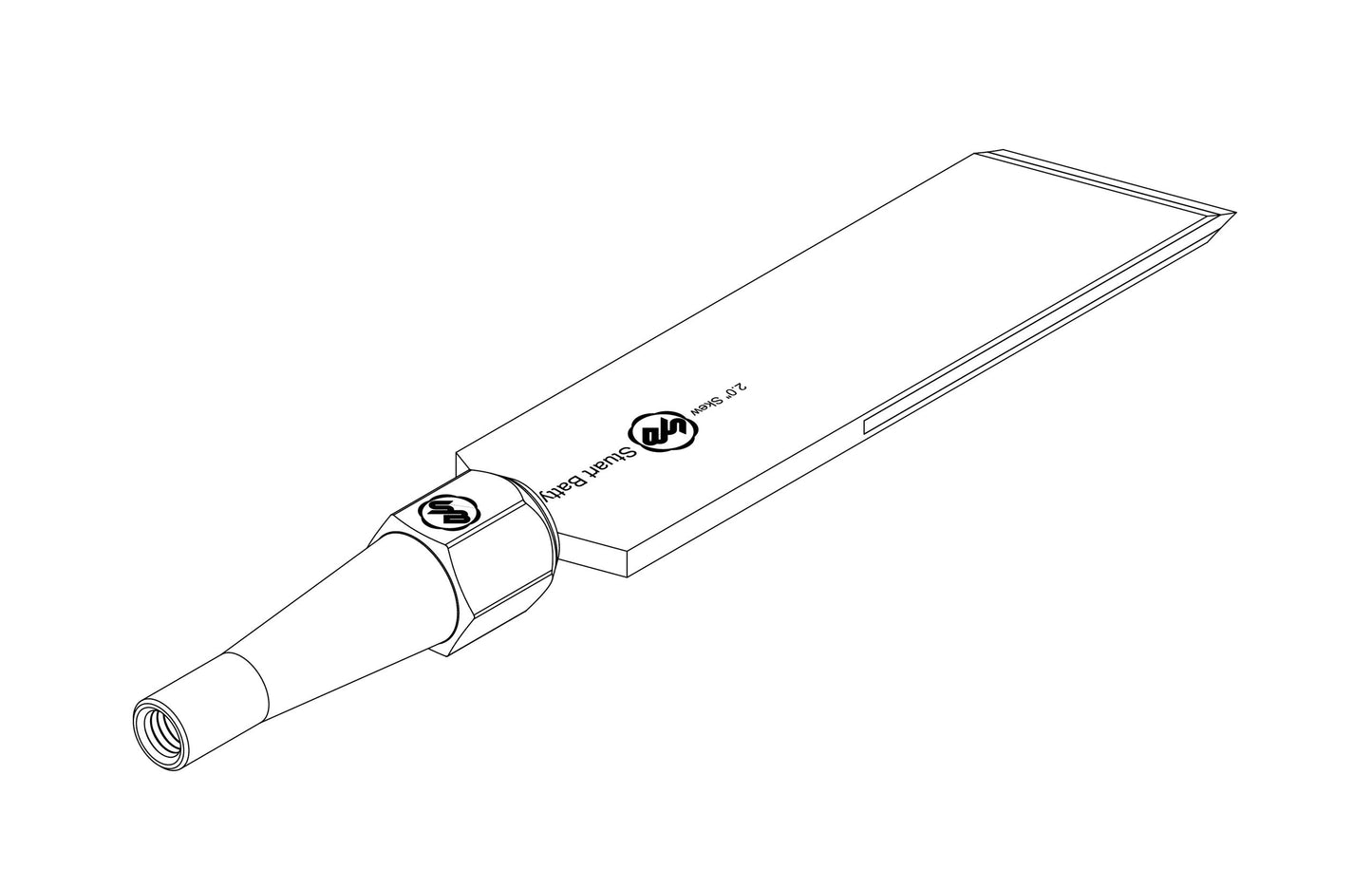 Skew Chisel 2" Laminated 10V with Removable Bolster — view 5