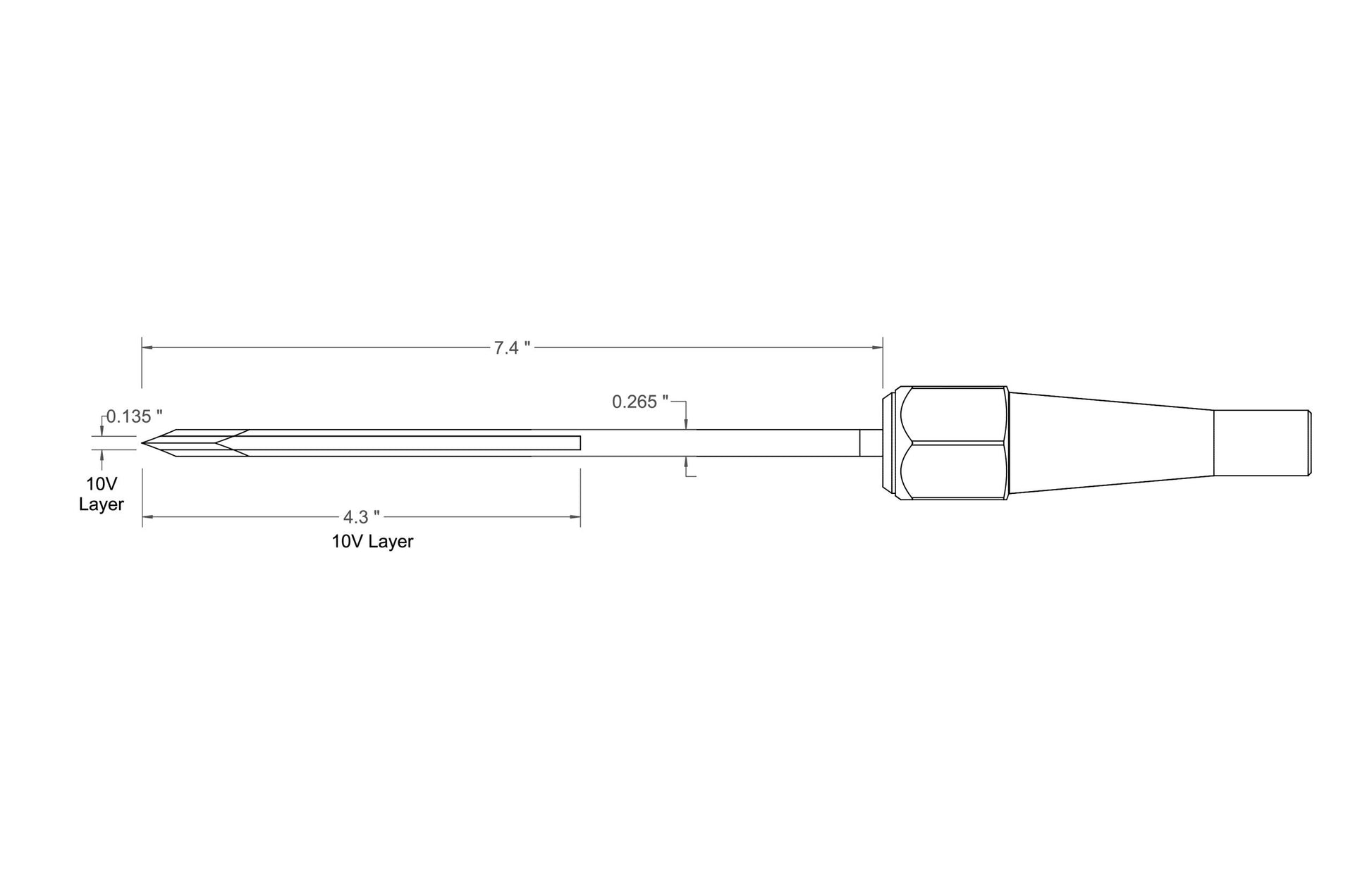Skew Chisel 2" Laminated 10V with Removable Bolster — view 6