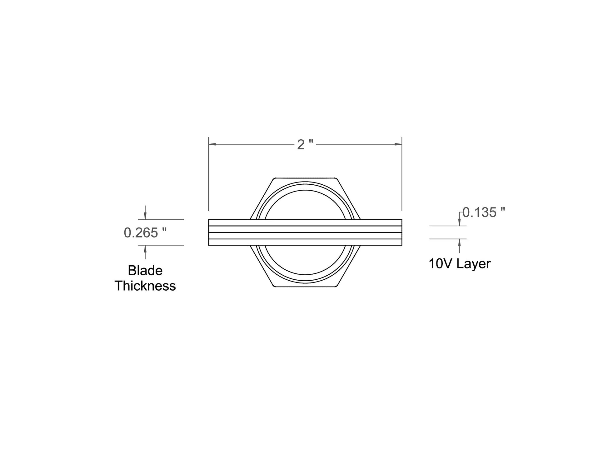 Skew Chisel 2" Laminated 10V with Removable Bolster — view 7