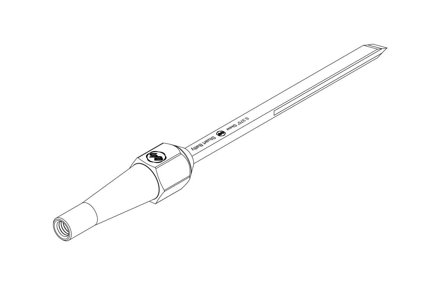 Skew Chisel 3/8" Laminated 10V with Removable Bolster — view 5