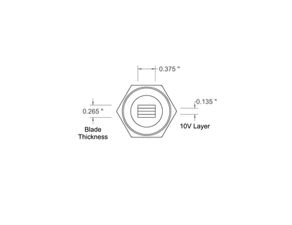 Skew Chisel 3/8" Laminated 10V with Removable Bolster — view 7