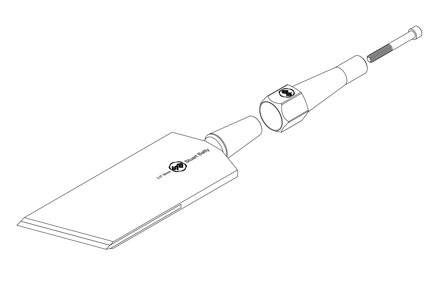 Skew Chisel 3" Laminated 10V™ with Removable Bolster