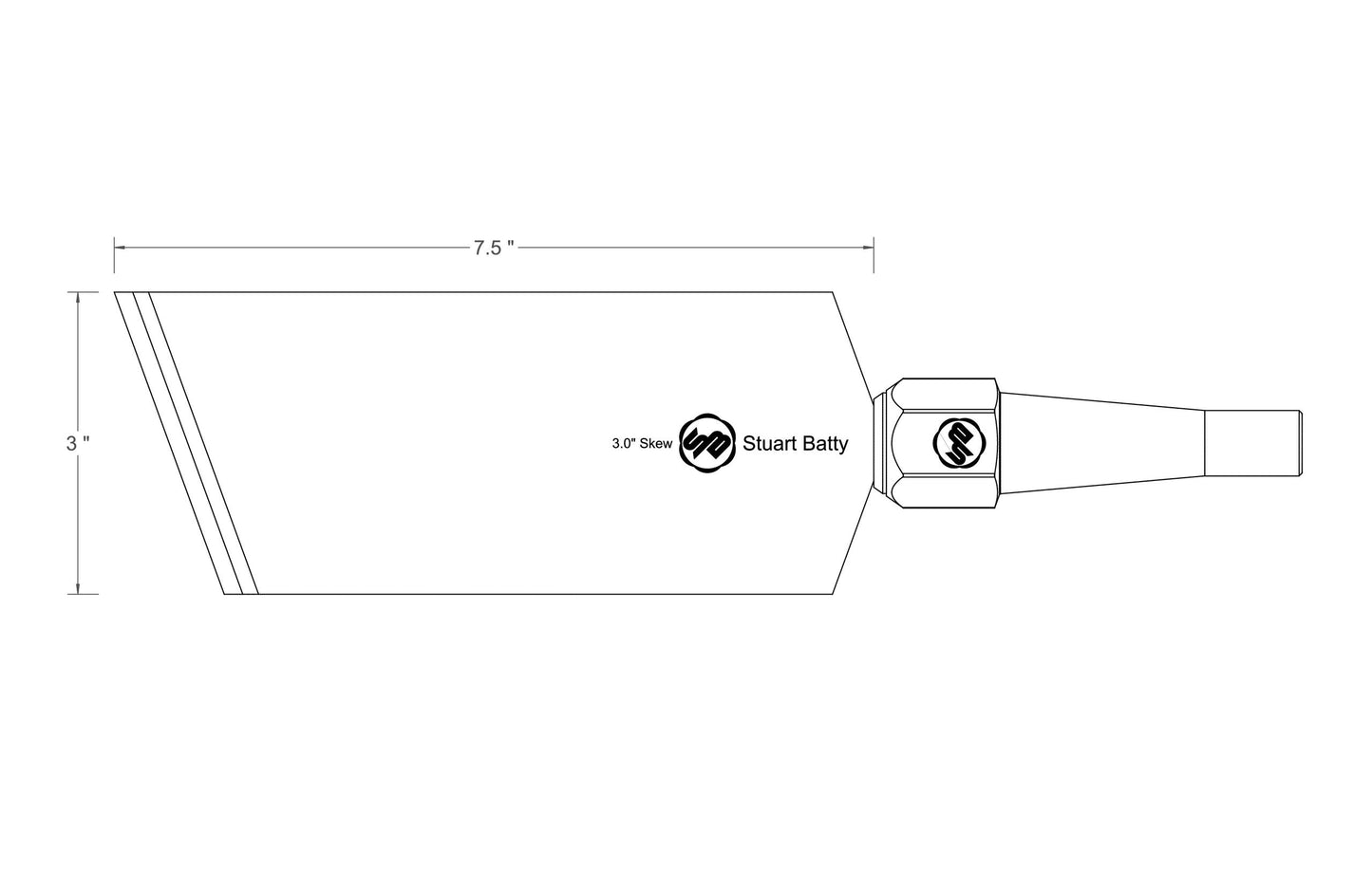 Skew Chisel 3" Laminated 10V™ with Removable Bolster