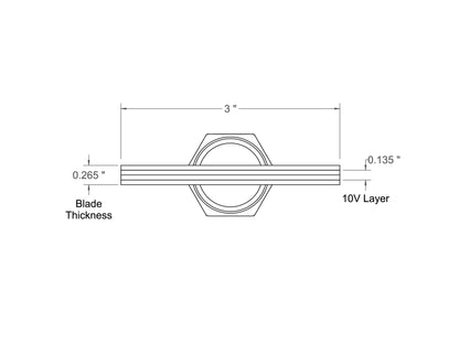 Skew Chisel 3" Laminated 10V™ with Removable Bolster