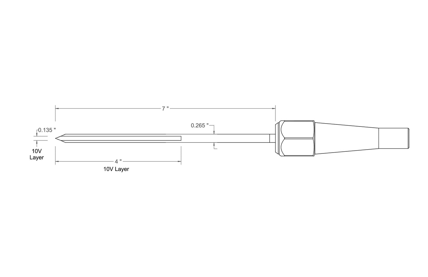 Square Across Chisel 1 3/4" Laminated 10V with Removable Bolster — view 6