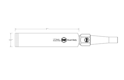 Square Across Chisel 1 1/2" Laminated 10V with Removable Bolster — close-up