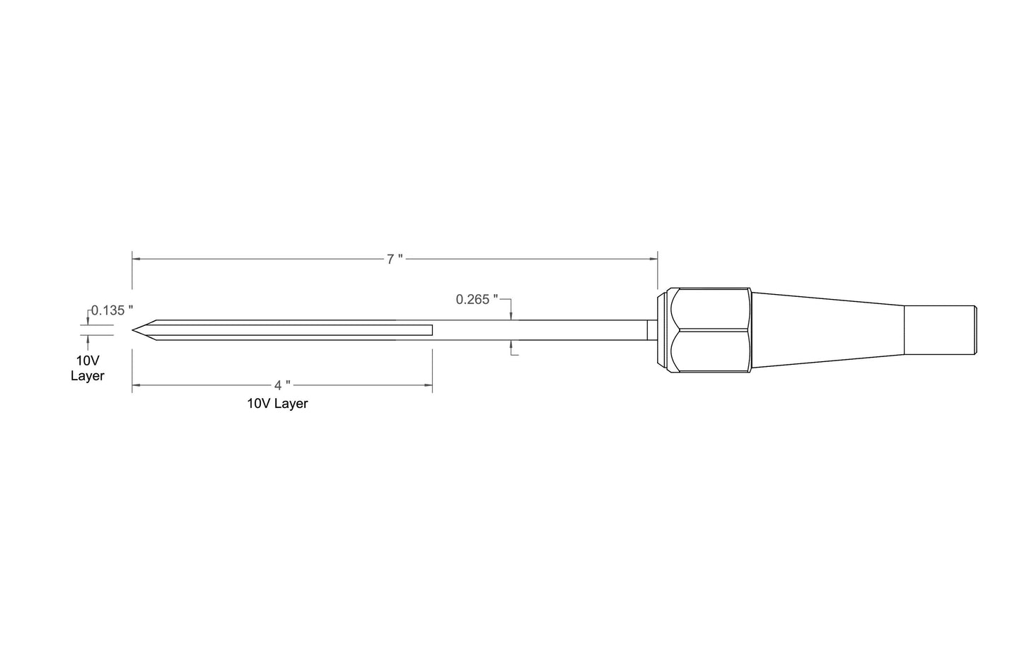 Square Across Chisel 1 1/2" Laminated 10V with Removable Bolster — view 6
