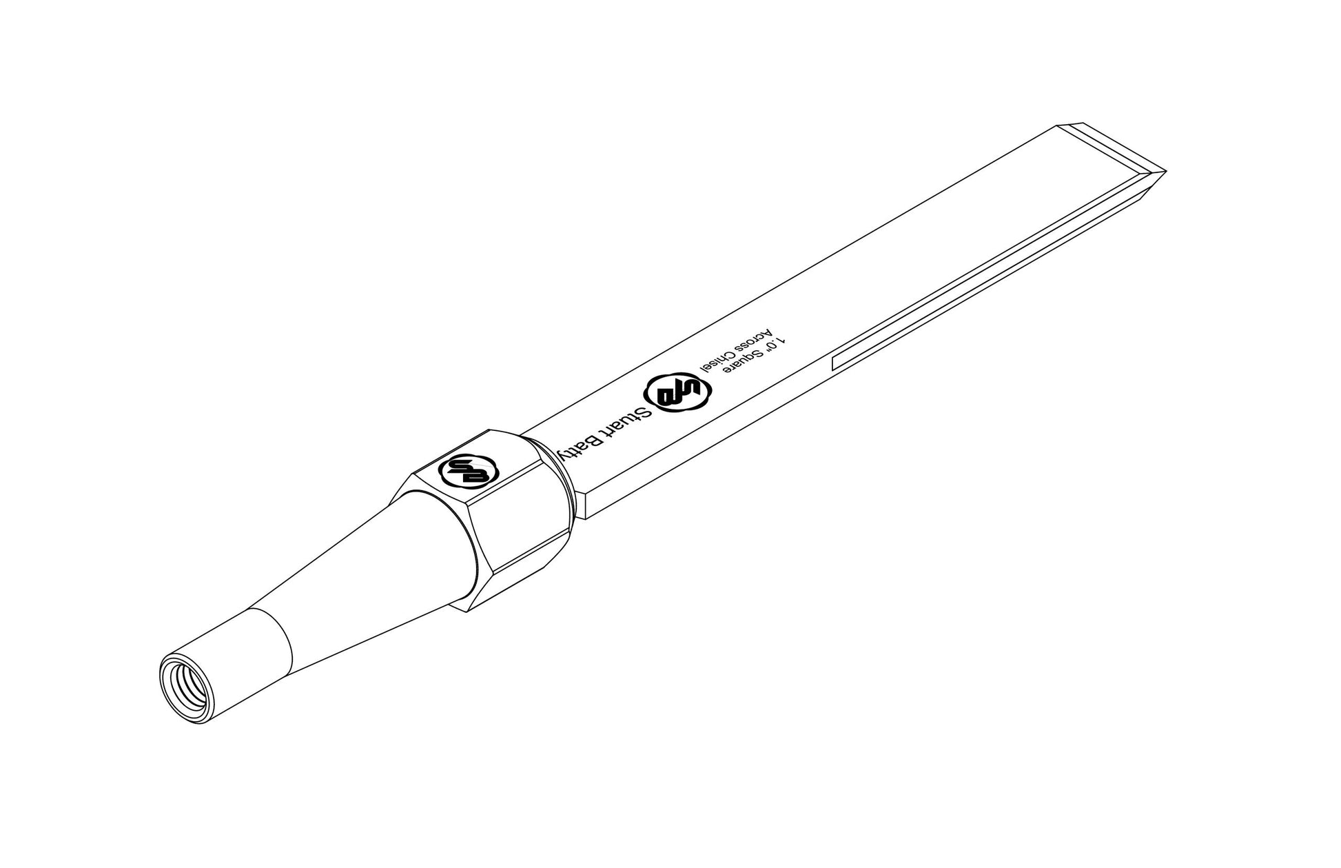 Square Across Chisel 1" Laminated 10V with Removable Bolster — view 5