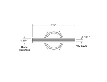 Square Across Chisel 2 1/2" Laminated 10V with Removable Bolster — view 7