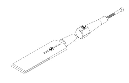 Square Across Chisel 2" Laminated 10V with Removable Bolster — detail view