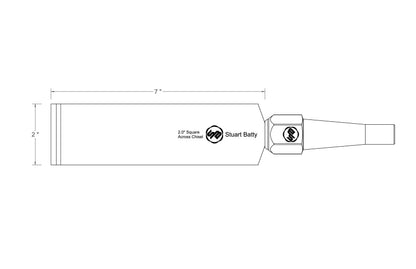 Square Across Chisel 2" Laminated 10V with Removable Bolster — close-up