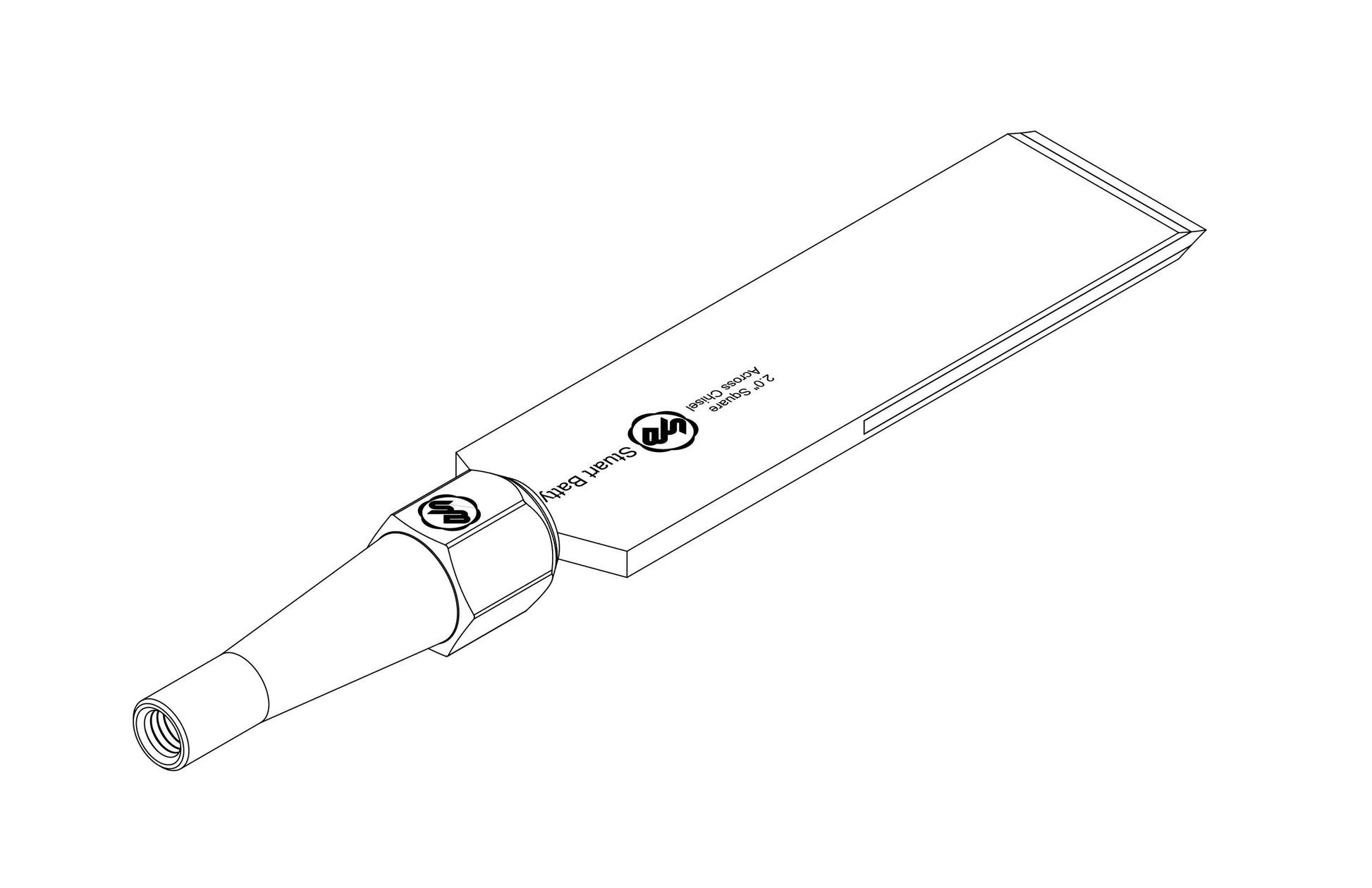 Square Across Chisel 2" Laminated 10V with Removable Bolster — view 5