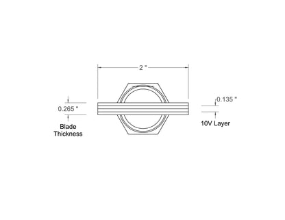 Square Across Chisel 2" Laminated 10V with Removable Bolster — view 7
