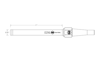 Square Across Chisel 3/4" Laminated 10V with Removable Bolster — close-up