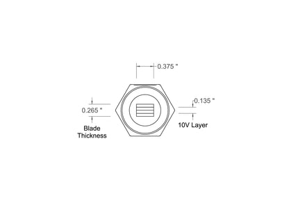 Square Across Chisel 3/8" Laminated 10V with Removable Bolster — view 7