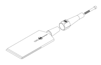 Square Across Chisel 3" Laminated 10V with Removable Bolster — detail view