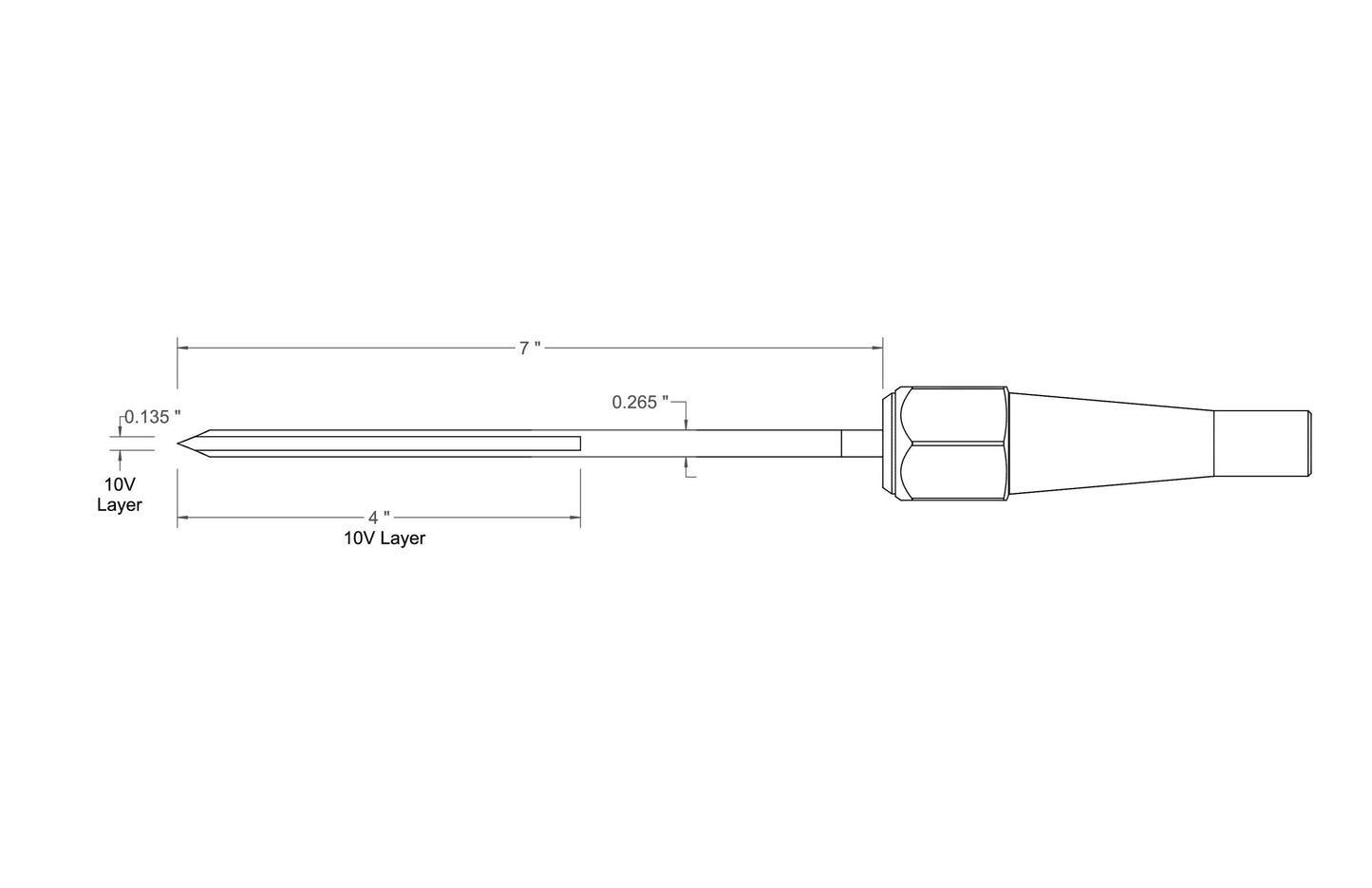 Square Across Chisel 3" Laminated 10V with Removable Bolster — view 6
