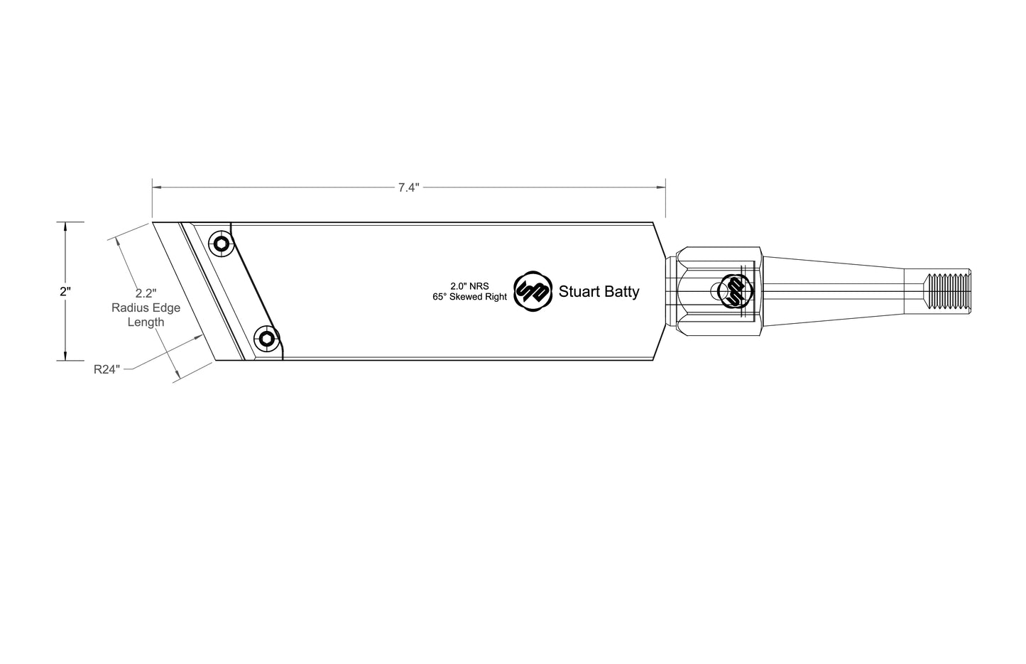 NRS 2" 65° Skewed Left (Body and Blade Options)